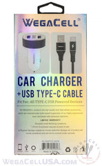 WEGACELL-1604 USB IPH / CAR CHARGER COMBO BOX PACK 6 FEET