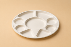 9 COMPT ROUND MEAL TRAY BIO DEGRADABLE - 200CT