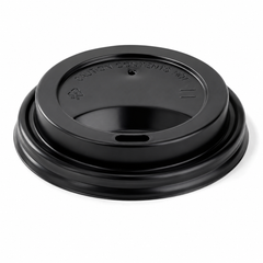 8oz BLK 80 MM DOME SIPPER COFFEE CUP LIDS - 1000 CT