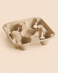 4-CUP JUNIOR CARRIER 8X8 MOLDED FIBER - 300CT
