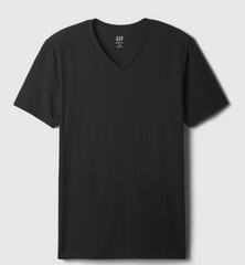 BLACK T-SHIRT V-NECK - NO XCHANGE / NO RETURN