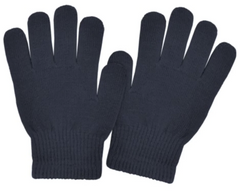 UNISEX POLY MAGIC GLOVES BLACK COLOR-12ct