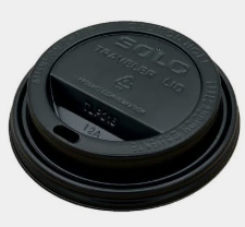12-24oz  90 MM  BLK DOME SIPPER COFFEE CUP  LIDS - 500CT