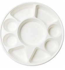 9 COMPT ROUND MEAL TRAY  BIO DEGRADABLE  - 200CT