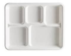 5 COMPT MEAL TRAY LID BIO DEGRADABLE - 250CT