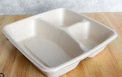 3 COMPT MEAL TRAY BIO DEGRADABLE  - 250CT