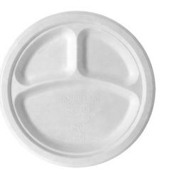 10' 3 COMPT . ROUND PLATEBIO DEGRADABLE  - 500CT