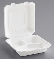 9 X 9 3 COMPT. CONTAINER BIO DEGRADABLE - 200CT