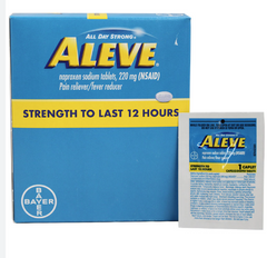 ALEVE 25  POUCHES OF 1 CAPLET - (NO EXCHANGE / NO RETURN )