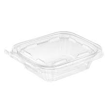 8oz CLEAR RPET HINGED LID TEMPER EVIDENT CONTR. - 200CT