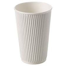 16oz WHITE TRIPPLE WALL  RIPPLE COFFEE CUPS 500CT