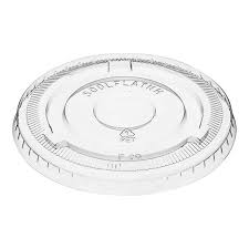 9OZ - 12OZ PET FLAT LID NO HOLE - 1000CT
