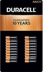 DURACELL COPPER TOP BATTERIES AAA -2PK -18PK - NO RETURN / NO EXCHANGE