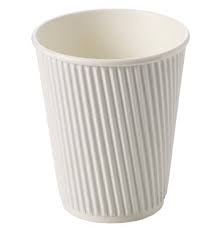 12oz  WHITE TRIPPLE WALL RIPPLE COFFEE CUPS 500CT