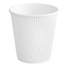 10oz  WHITE TRIPPLE WALL RIPPLE COFFEE CUP  500CT
