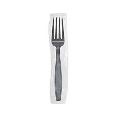 INDIVIDUALLY WRAPPED HEAVY DUTY FORK BLACK - 1000CT