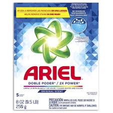 ARIEL POWDER DETERGENT 250 GM  -  36 CT