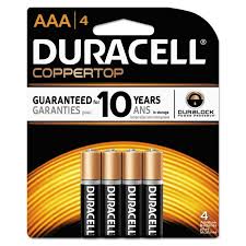 DURANCE COPPER TOP BATTERIES  - AAA  - 4PK - 18PK -  NO RETURN / NO EXCHANGE