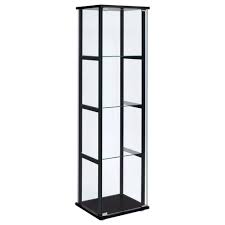 ROTATING DISPLAY RACK WITH DOOR & LED   BLACK / WHITE  6 FEET - 154 PCS