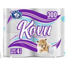 BATH TISSUE 2PLY 300SHEETS - 4  PACK  / 24 CT  ( KOVU )