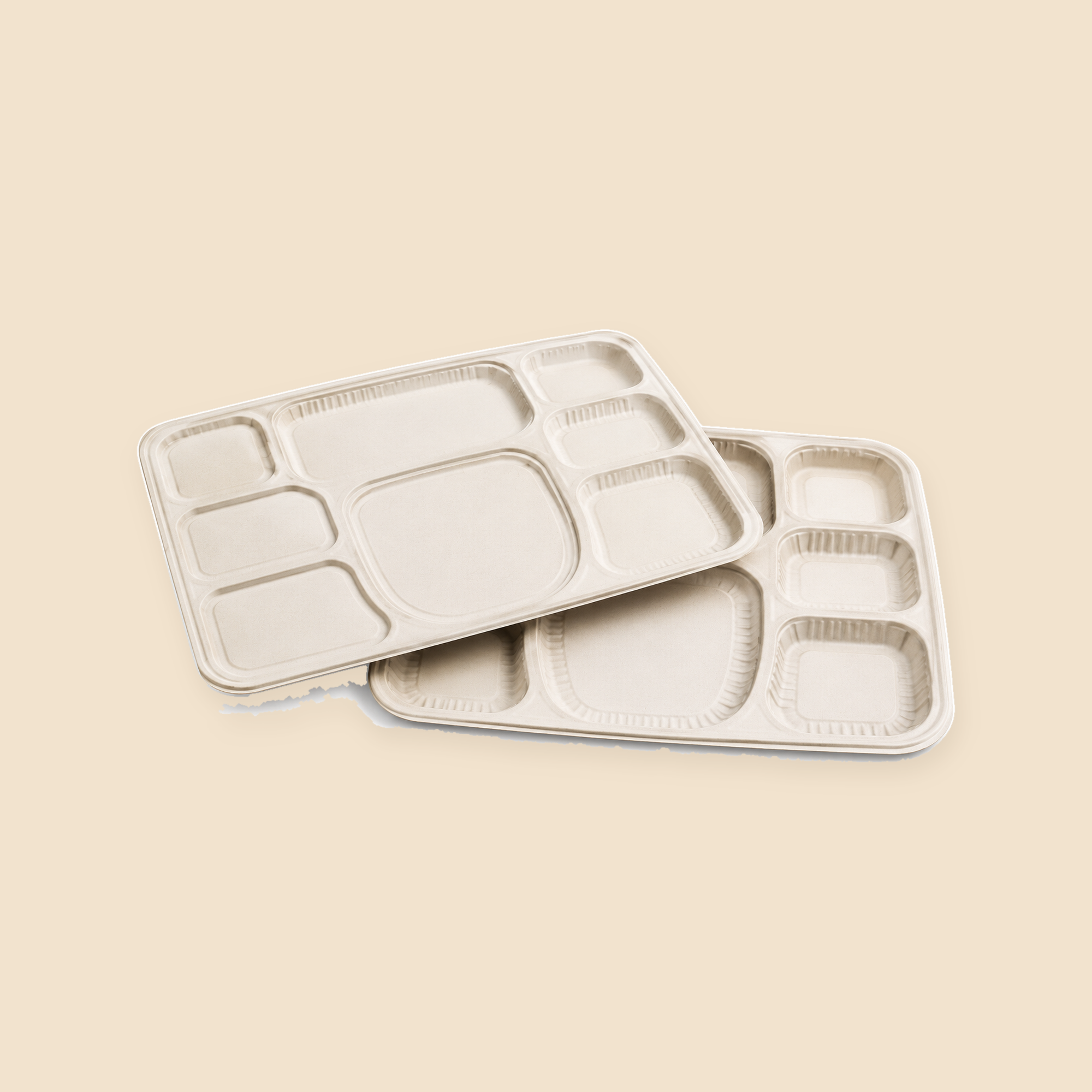 8 COMPT MEAL TARY LID BIO DEGRADABLE - 250CT — full product view on beige background