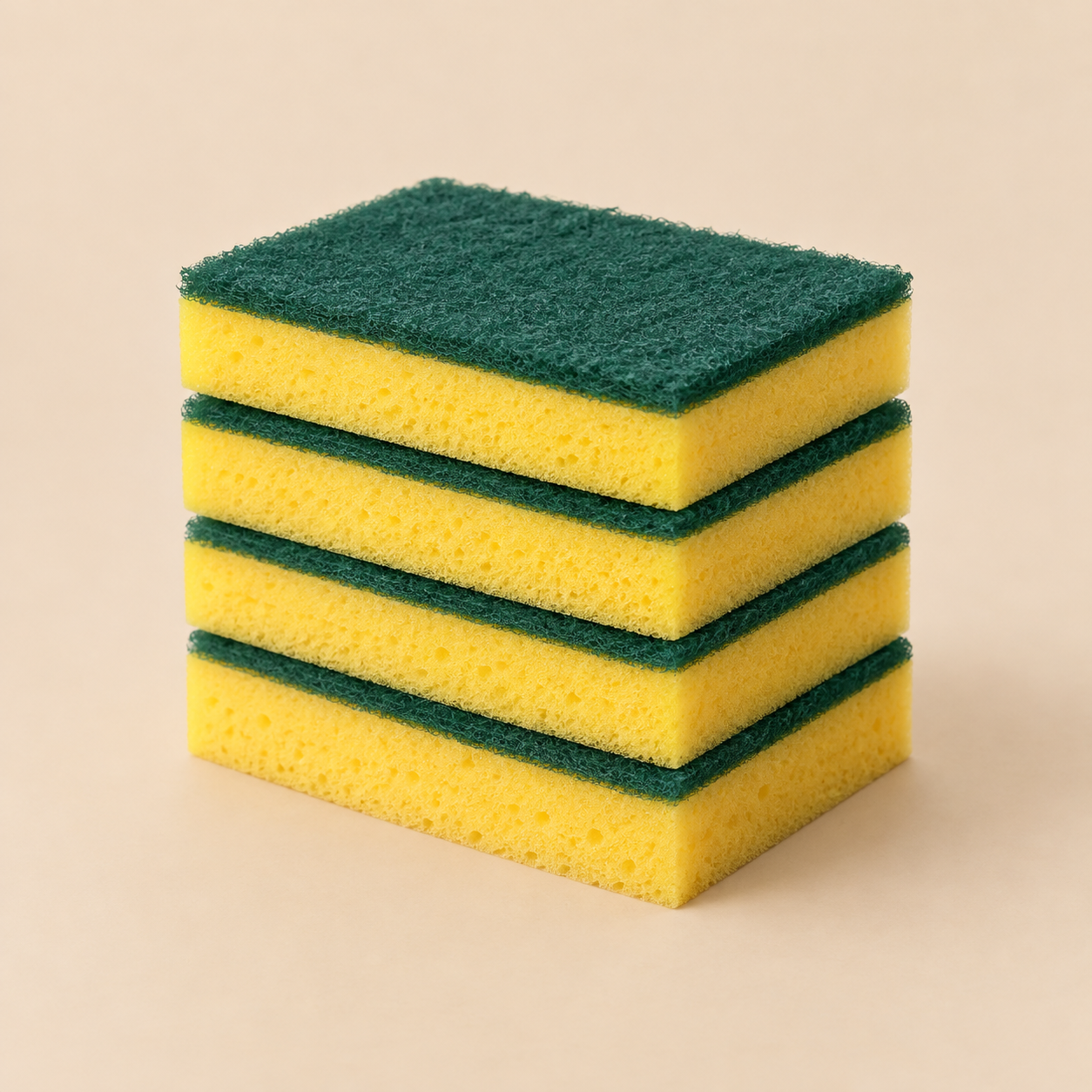 Illustrative mockup: SCOURING SPONGE MED/DTY GRN/YELL SPK - 5CT