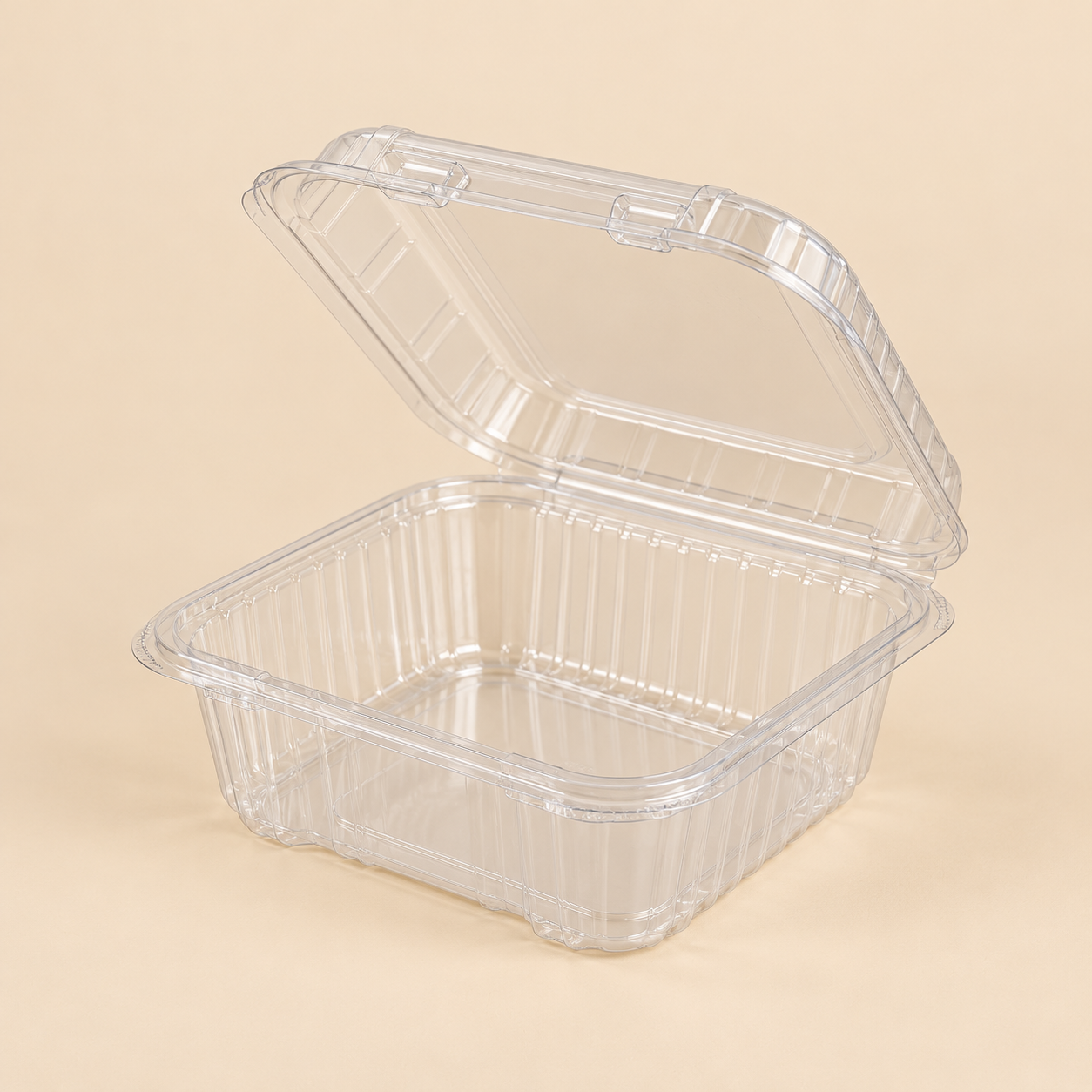 Illustrative mockup: 12oz TAMPER PROOF CLEAR HINDGED LID CONTAINER - 240CT