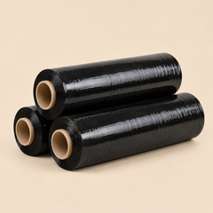 Illustrative mockup: 18' HEAVY DUTY PALLET WRAP 110 GAUGE BLACK - 4ROLL CASE