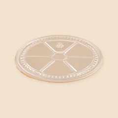 8' INCH DOME LIDS - 500CT — full product view on beige background