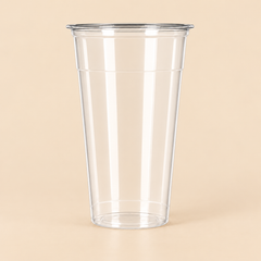 32oz CLEAR PET CUPS - 300CT — beige studio product photo