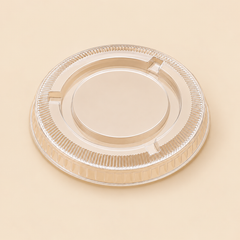 9OZ - 12OZ PET FLAT LID NO HOLE - 1000CT — beige studio product photo