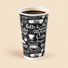 20 oz DOUBLE WALL WHITE COFFEE CUPS PRINTED - 500 CT — beige studio product photo