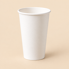 16oz SOLO WHITE COFFEE CUPS - 1000CT — beige studio product photo