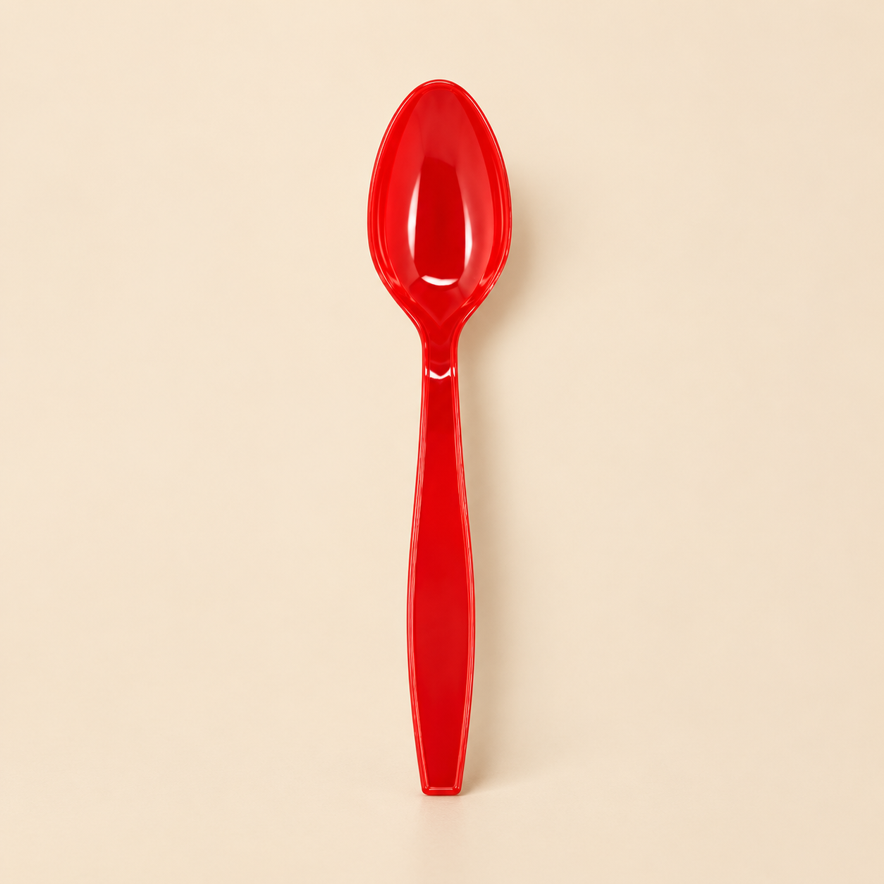 RED SODA SPOON / ICE CREAM 1000 CT — beige studio product photo