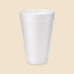 F16 16 oz HOT/COLD FOAM CONTAINER 500CT. — full product view on beige background