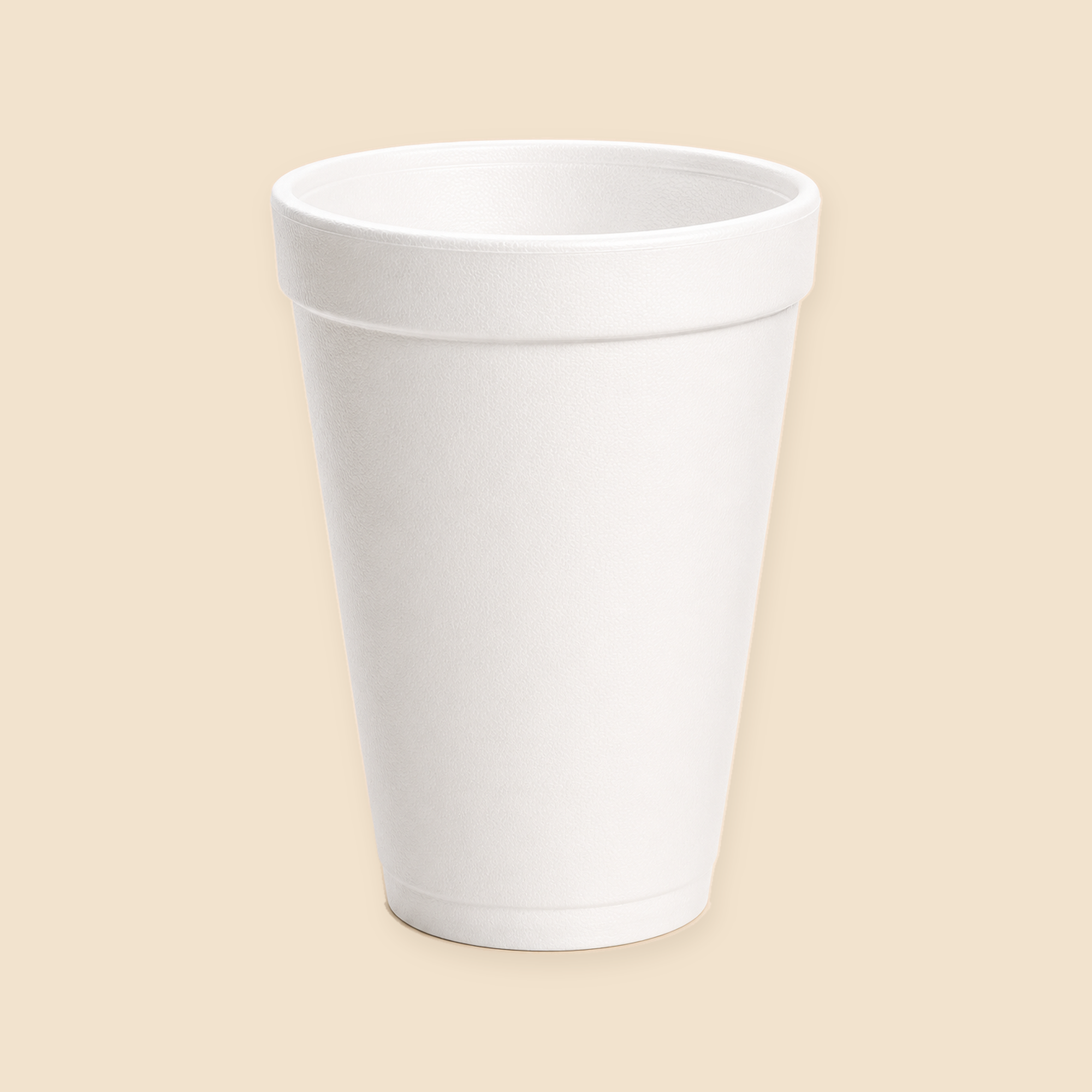12oz FOAM CUPS 1000CT. — full product view on beige background