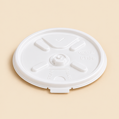 WHITE SNAP TAB LIDS DT18B - 1000CT — beige studio product photo