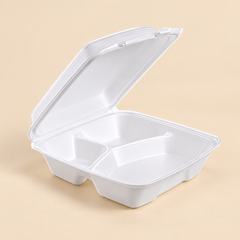 90HT3R 3 COMPT. 200 CT. 9 3/8 X 9 X 3 - 200CT — beige studio product photo