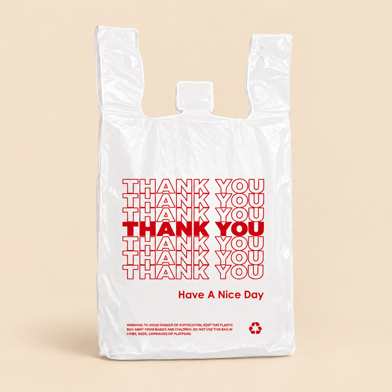 THANK YOU LARGE 1000CT. — beige studio product photo