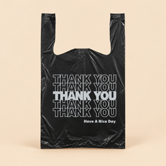 BLACK THANK YOU SMALL BAGS - 2000CT — beige studio product photo