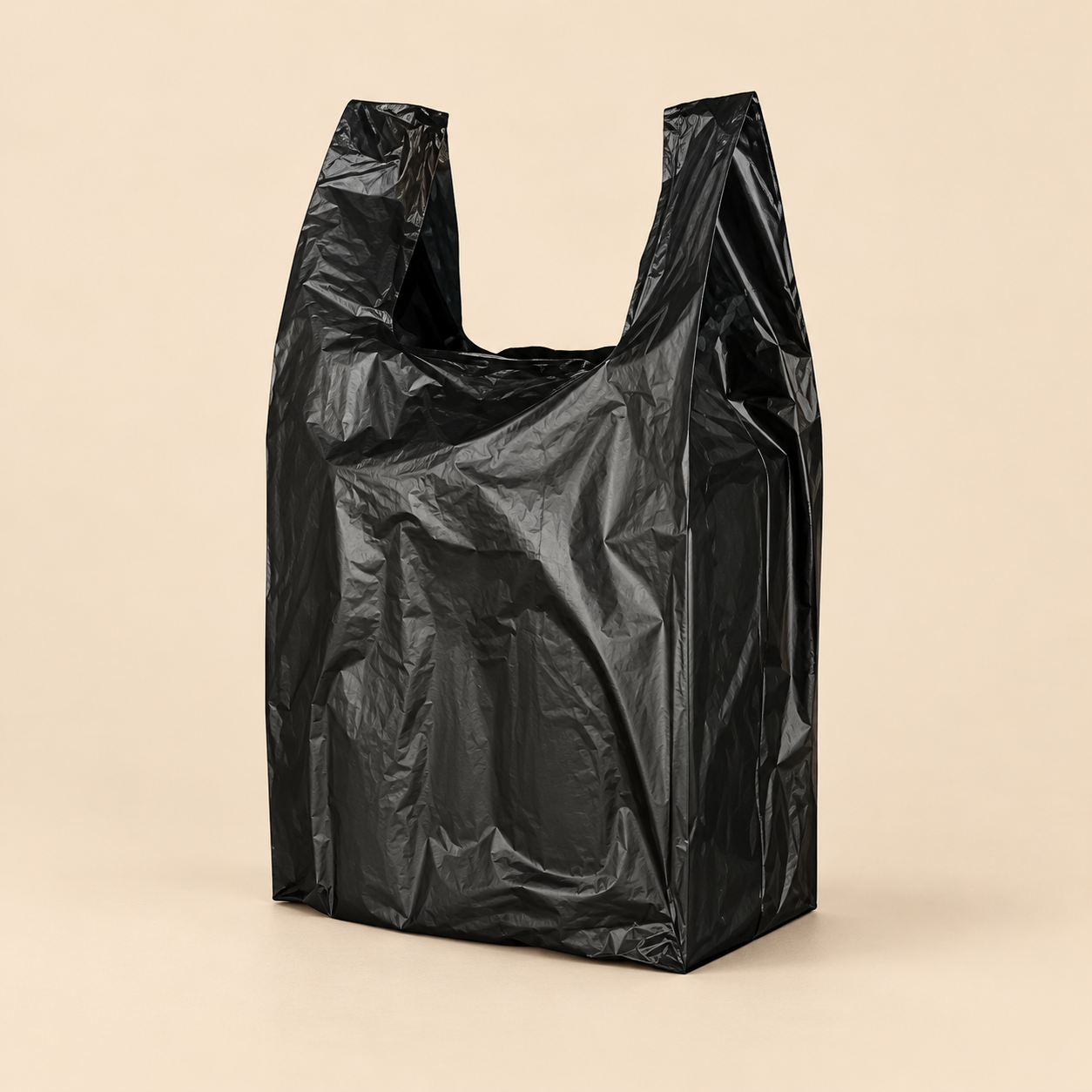 12X7X23 BLACK LARGE HEAVY 800 CT. — beige studio product photo