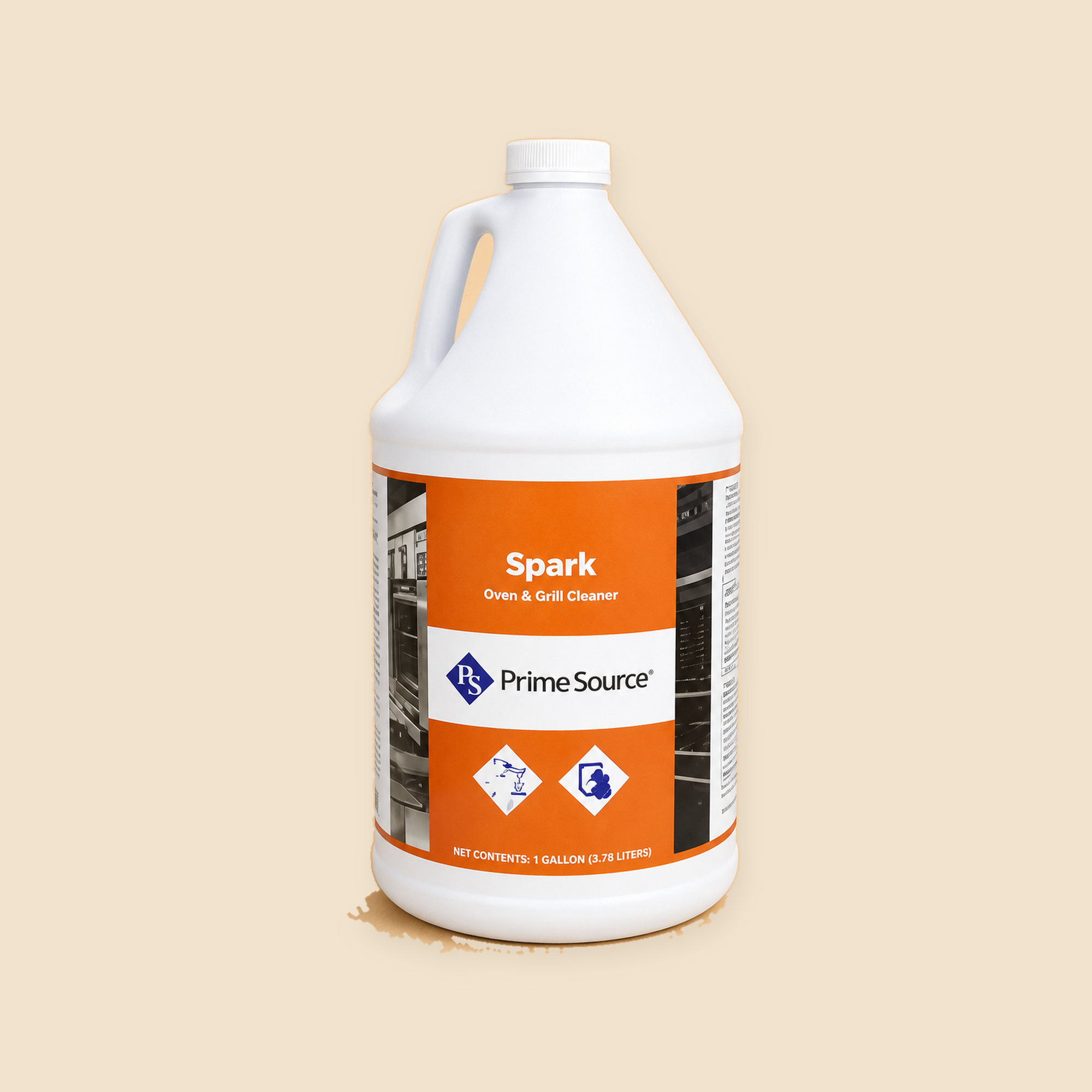 SPARK OVEN AND GRILL CLEANER - 1 gallon — full product view on beige background