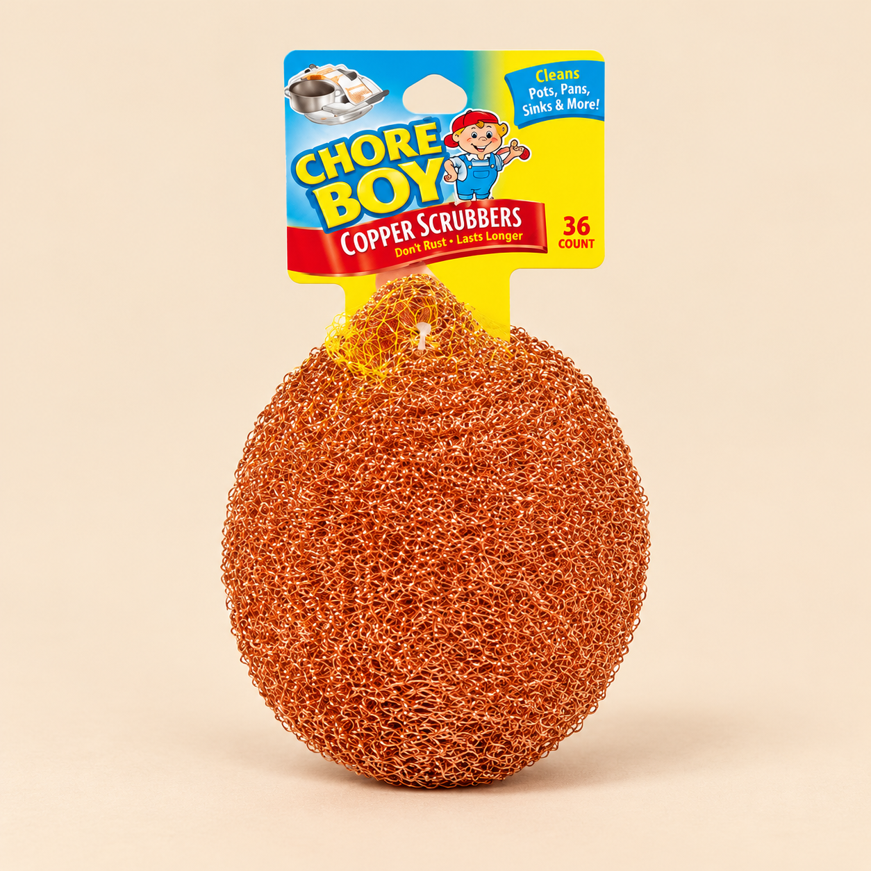 CHORE BOY - 36CT — beige studio product photo