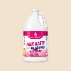1 gal. SILKY PINK HAND SOAP — full product view on beige background