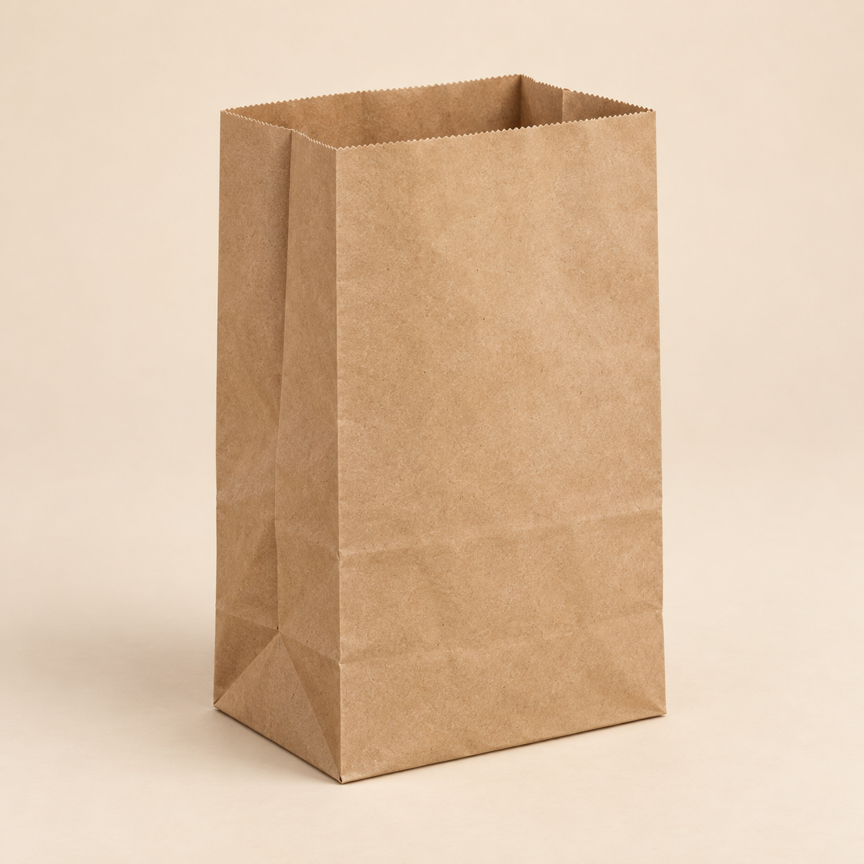 4 brown paper bag, plain open-mouth bag without handles