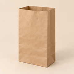 6 brown paper bag, plain open-mouth bag without handles
