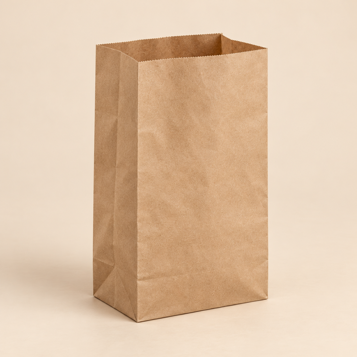 8 brown paper bag, plain open-mouth bag without handles