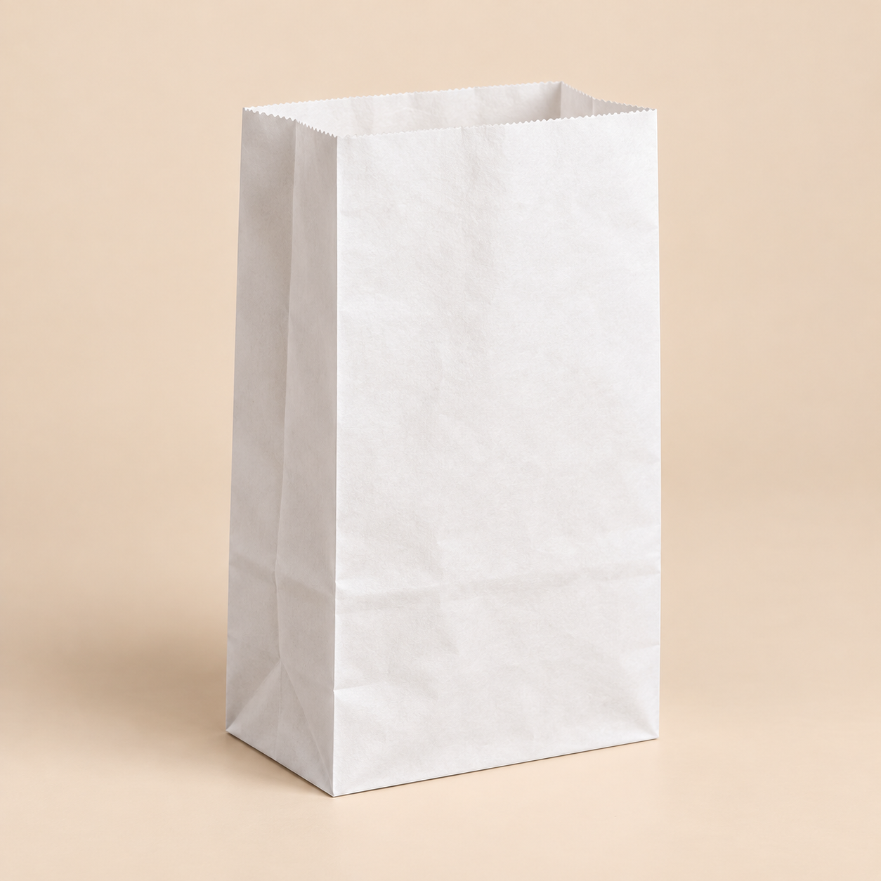 4 white paper bag, plain open-mouth bag without handles