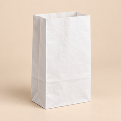 4 white paper bag, plain open-mouth bag without handles
