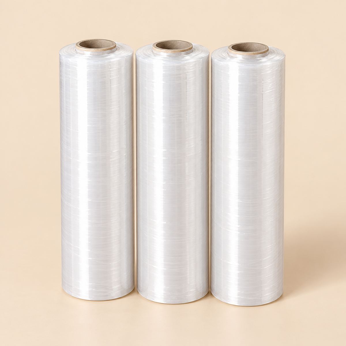 12 X 2000 HD  PLASTIC FILM WRAP — illustrative studio photo on beige